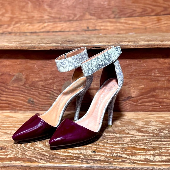 Burgundy/snake platform from Jeffery Campbell. Size 7. - Picture 2 of 6
